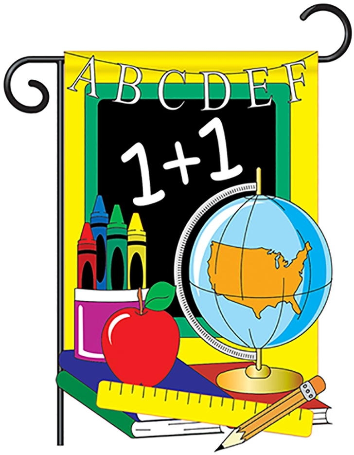 School Applique Garden Flag