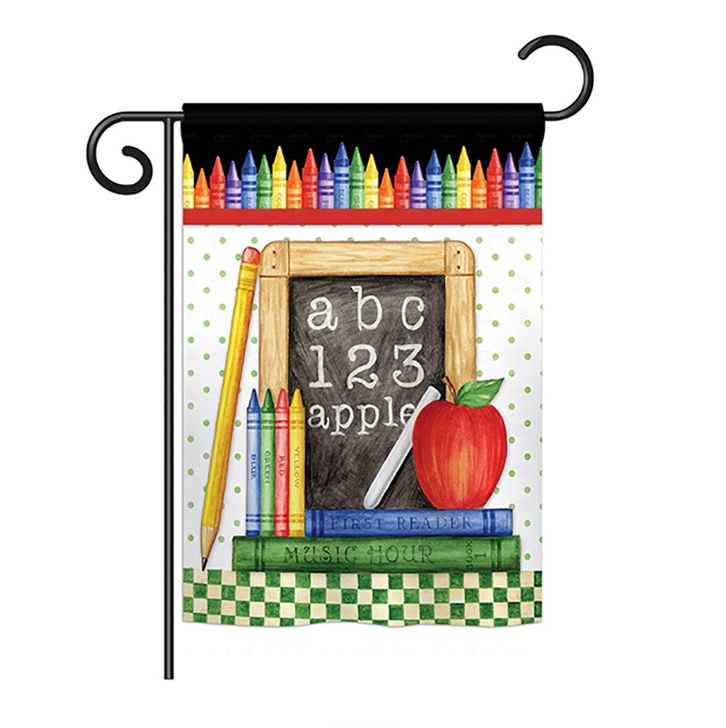 School Chalk Board Garden Flag