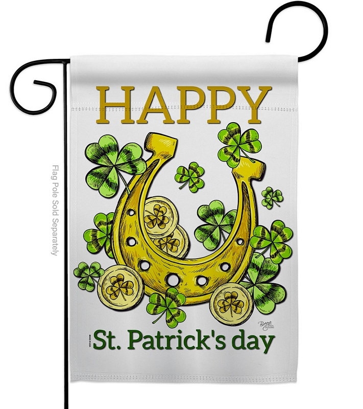 Lucky Shamrocks Garden Flag