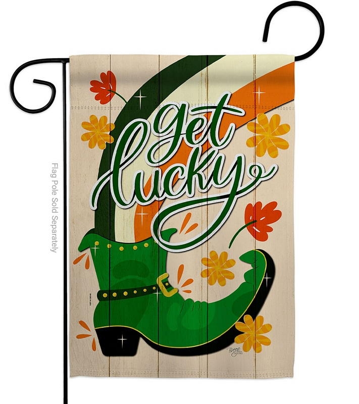 Get Lucky Boot Garden Flag