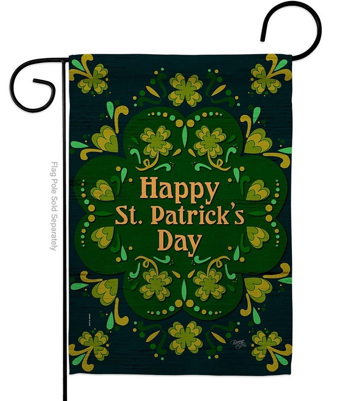 Green Patty Day Garden Flag