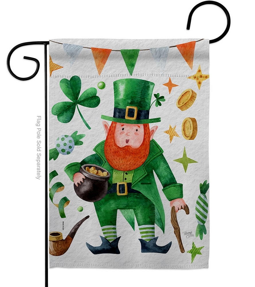 Leprechaun Gold Garden Flag