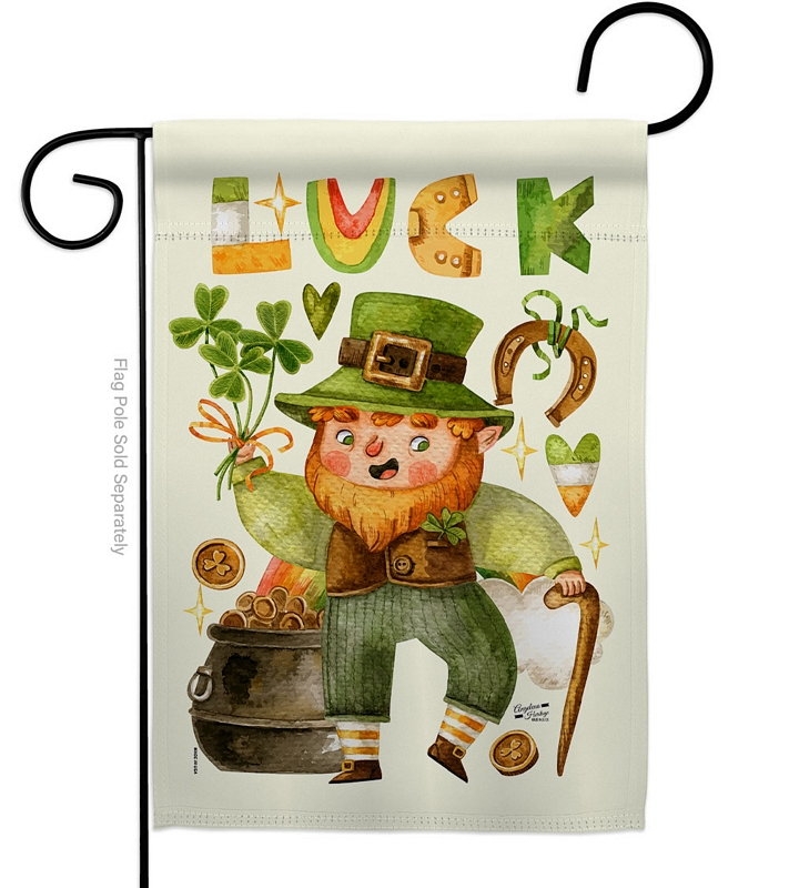 Leprechaun Luck Garden Flag