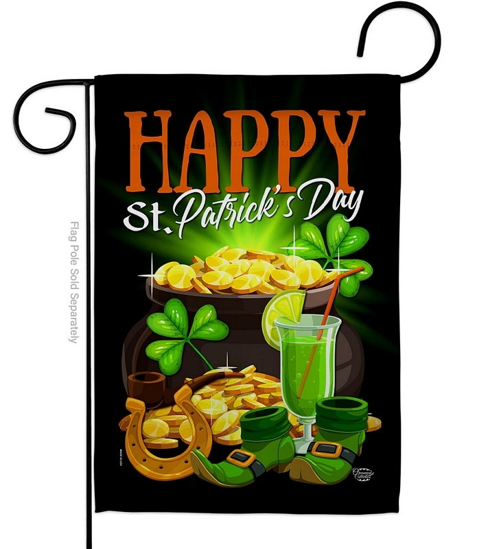 Happy Saint Patrick Day Garden Flag