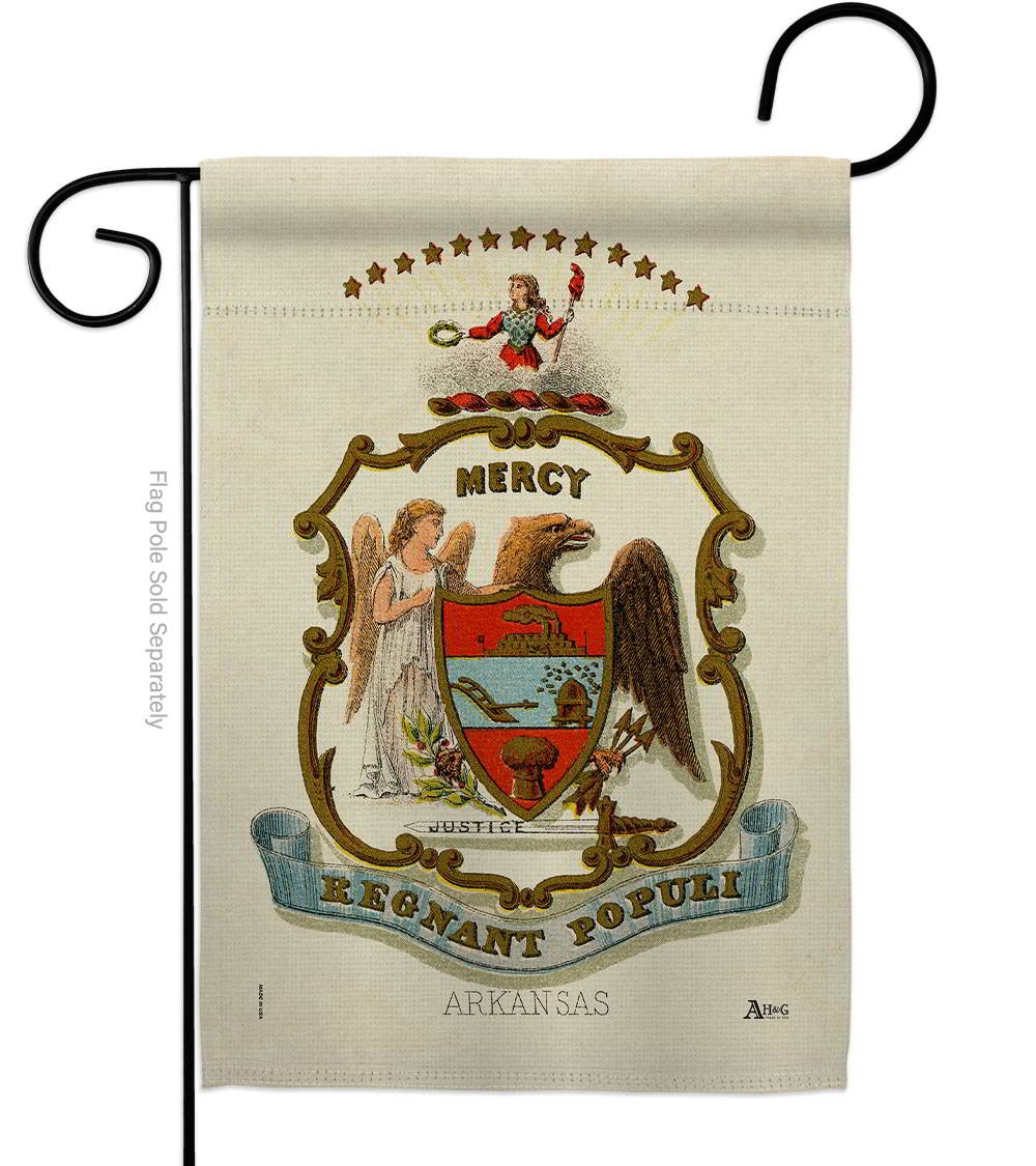 Coat Of Arms Of Arkansas Garden Flag