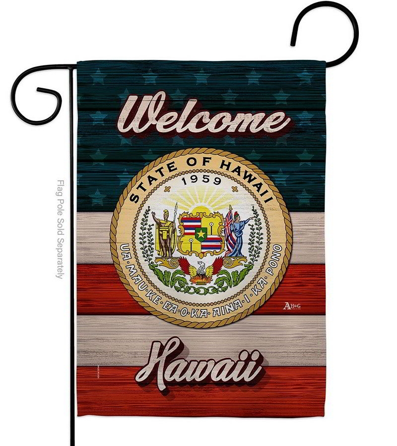 Welcome Hawaii Garden Flag