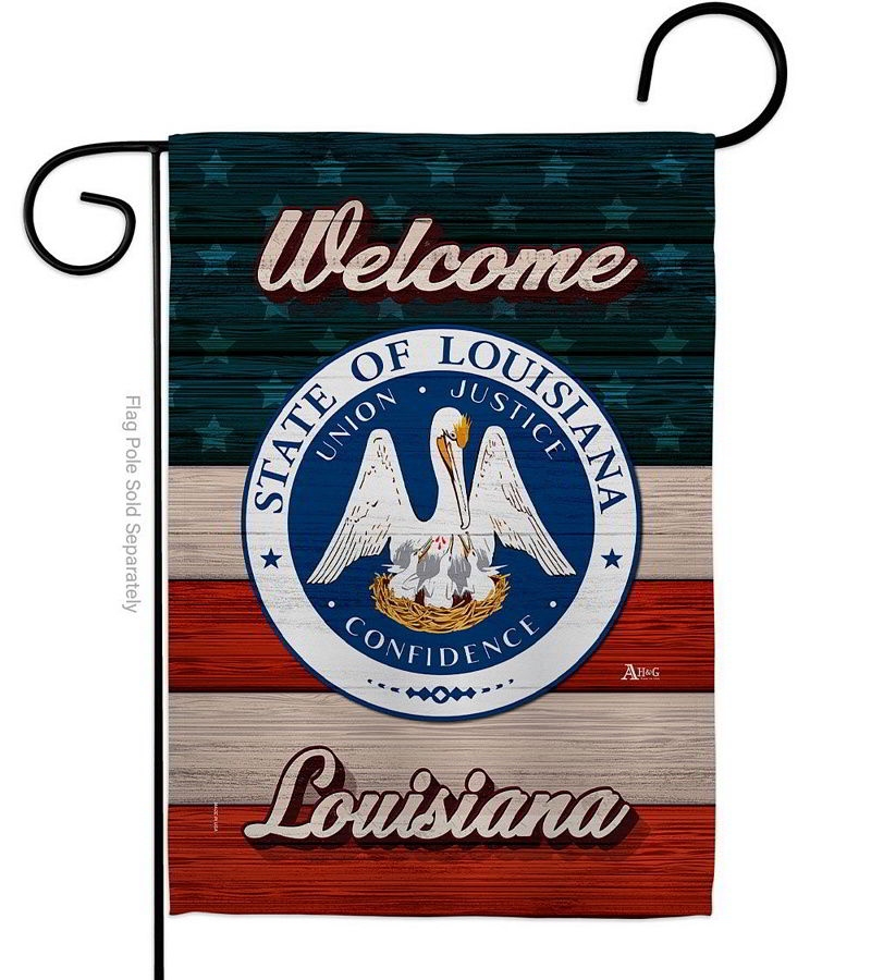 Welcome Louisiana Garden Flag