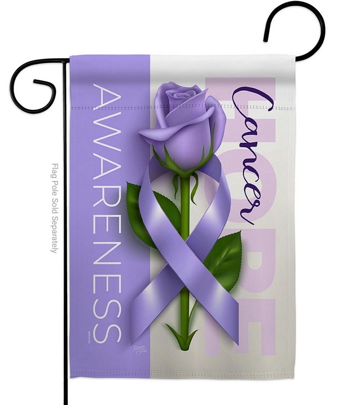 Cancer Awareness World Day Garden Flag