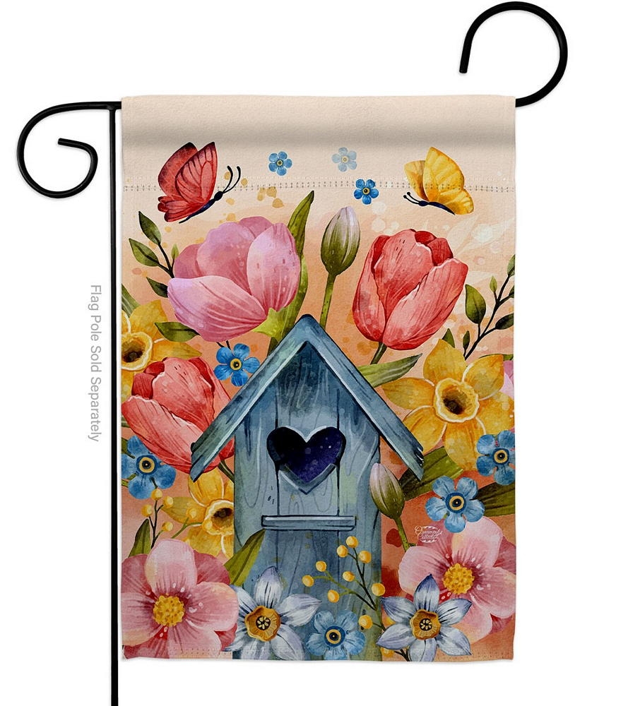 My Birdhouse Garden Flag