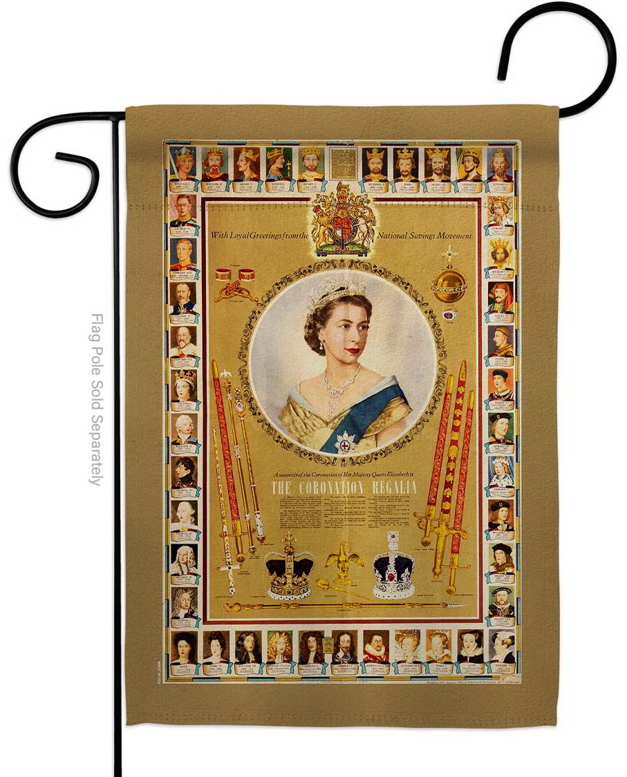 The Coronation Regalia Garden Flag