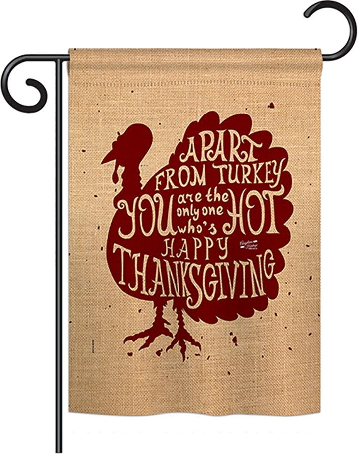 A Part From Turkey Double Burlap Garden Flag