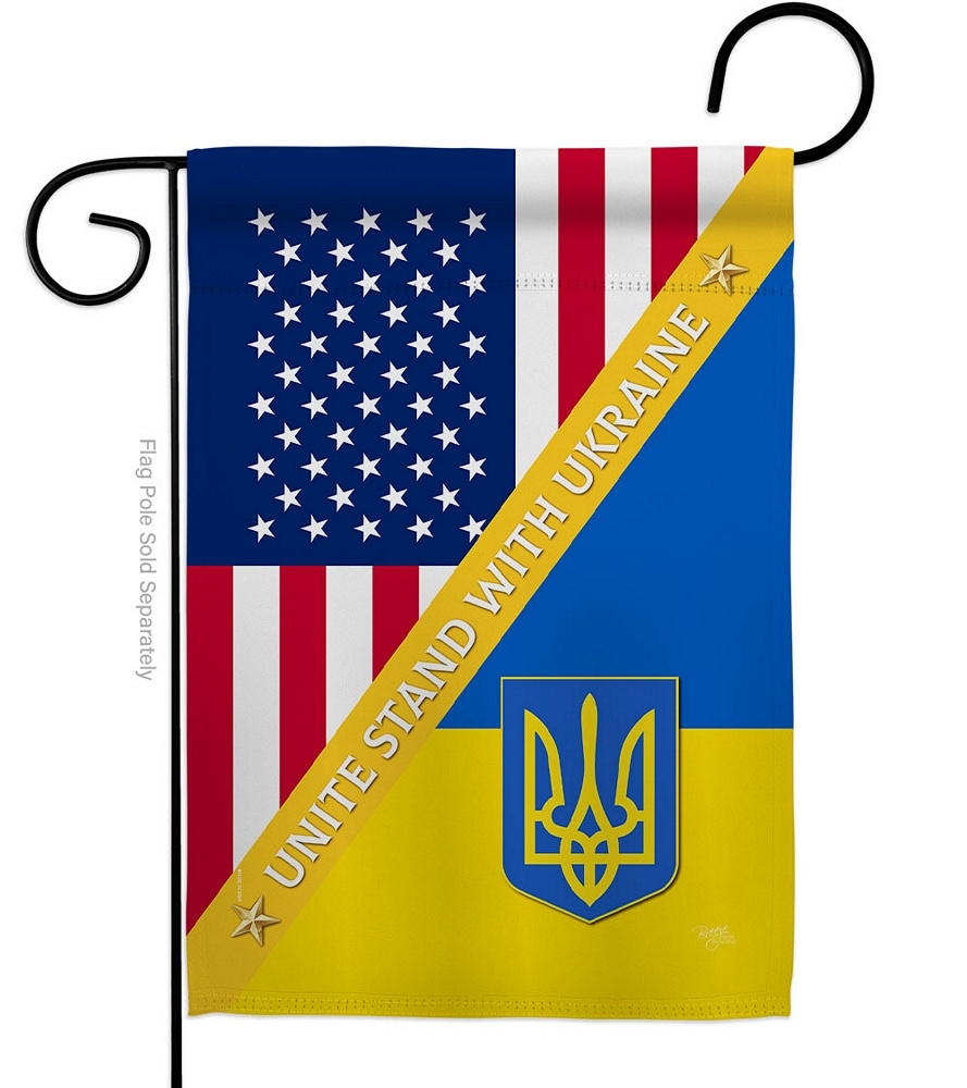 US Support Ukraine Garden Flag