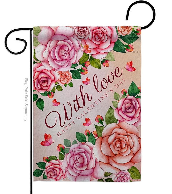 With Love Garden Flag