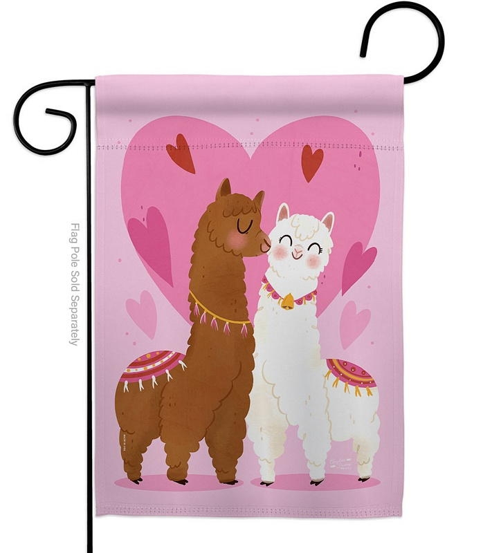 Llama Love Garden Flag