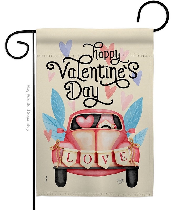 Gnome Delivery Love Garden Flag