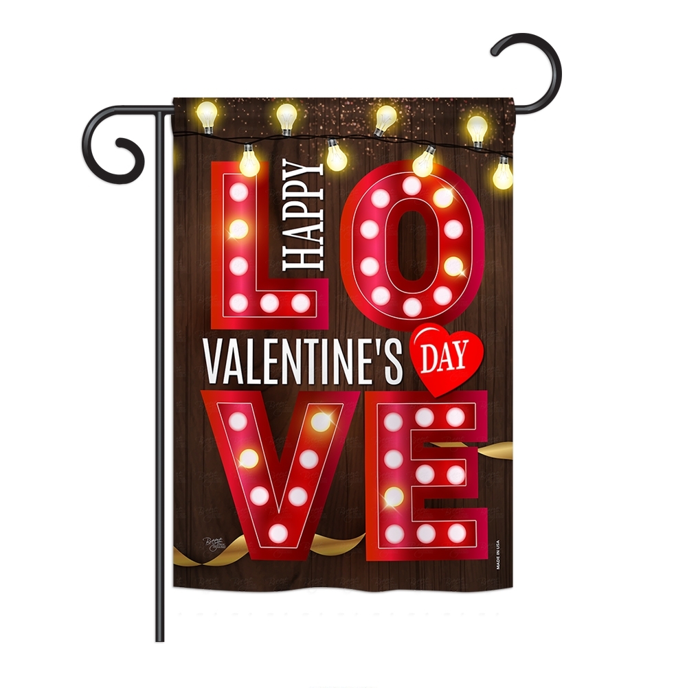 Lightful Valentine Love Garden Flag & more garden flags at FlagsForYou.com
