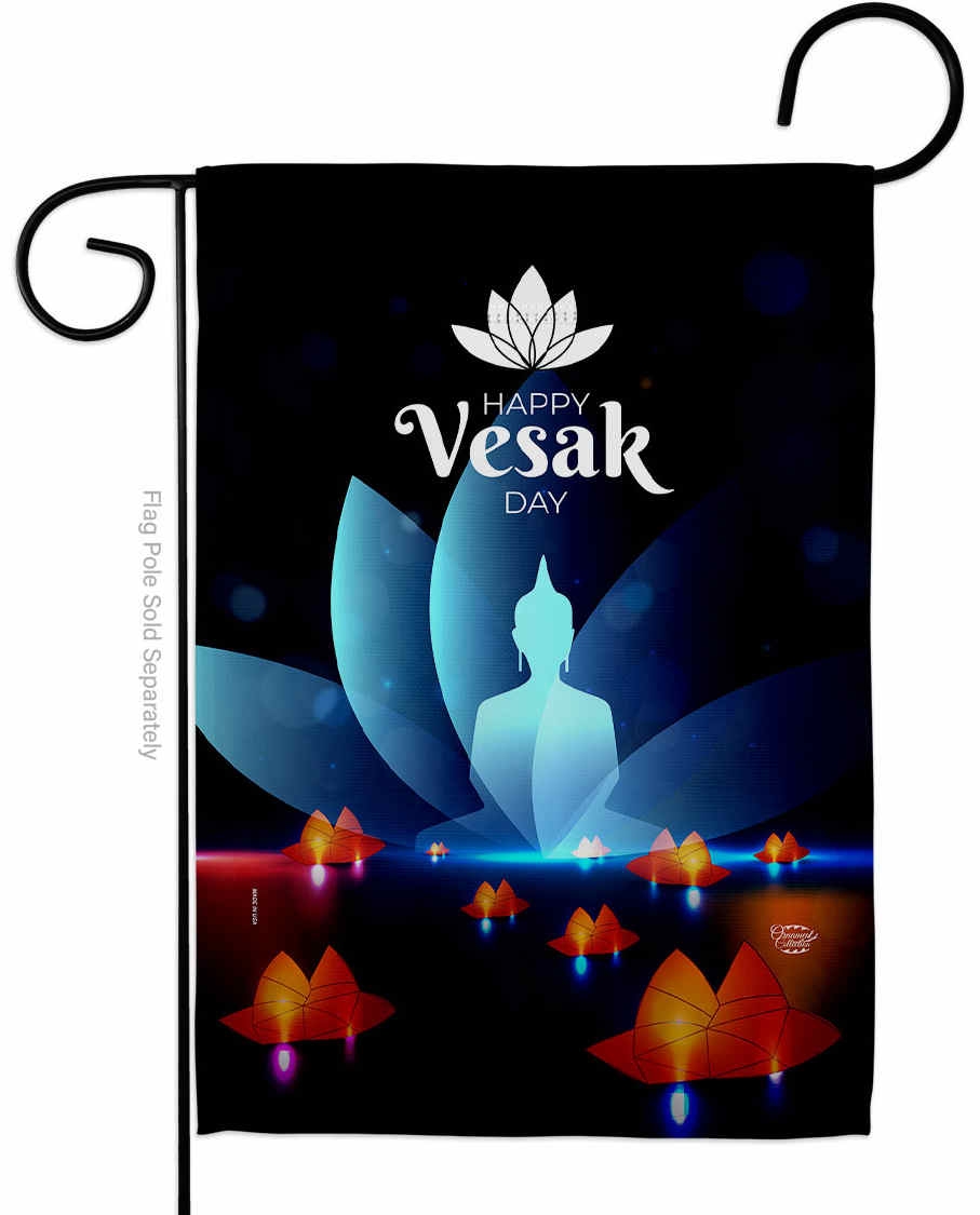 Happy Vesak Day Garden Flag