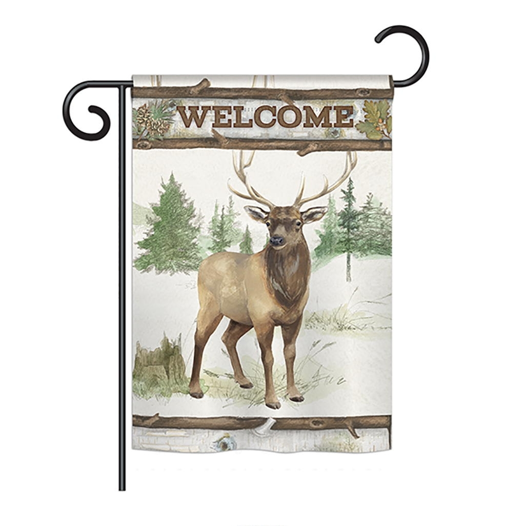 Welcome Deer Garden Flag