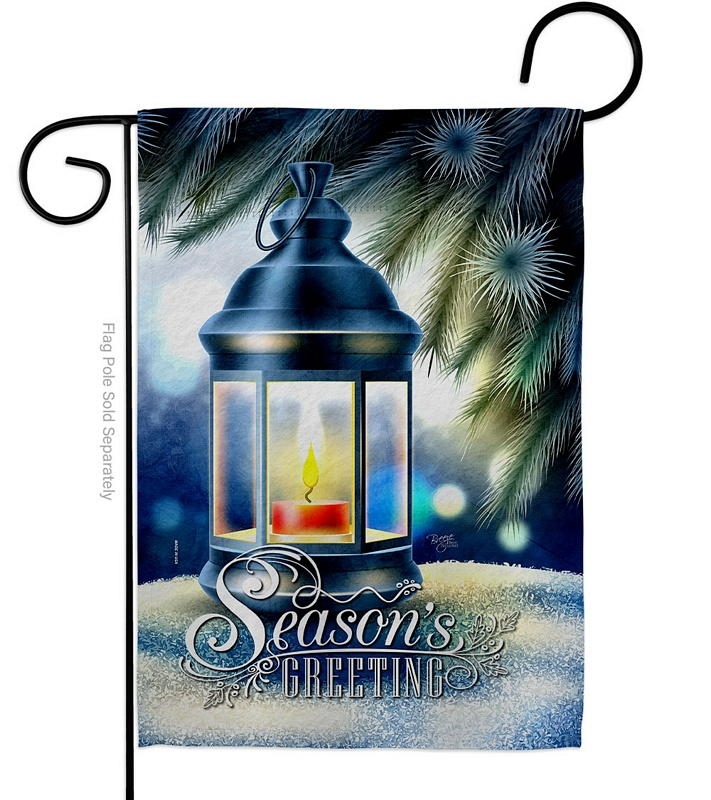 Winter Lantern Garden Flag