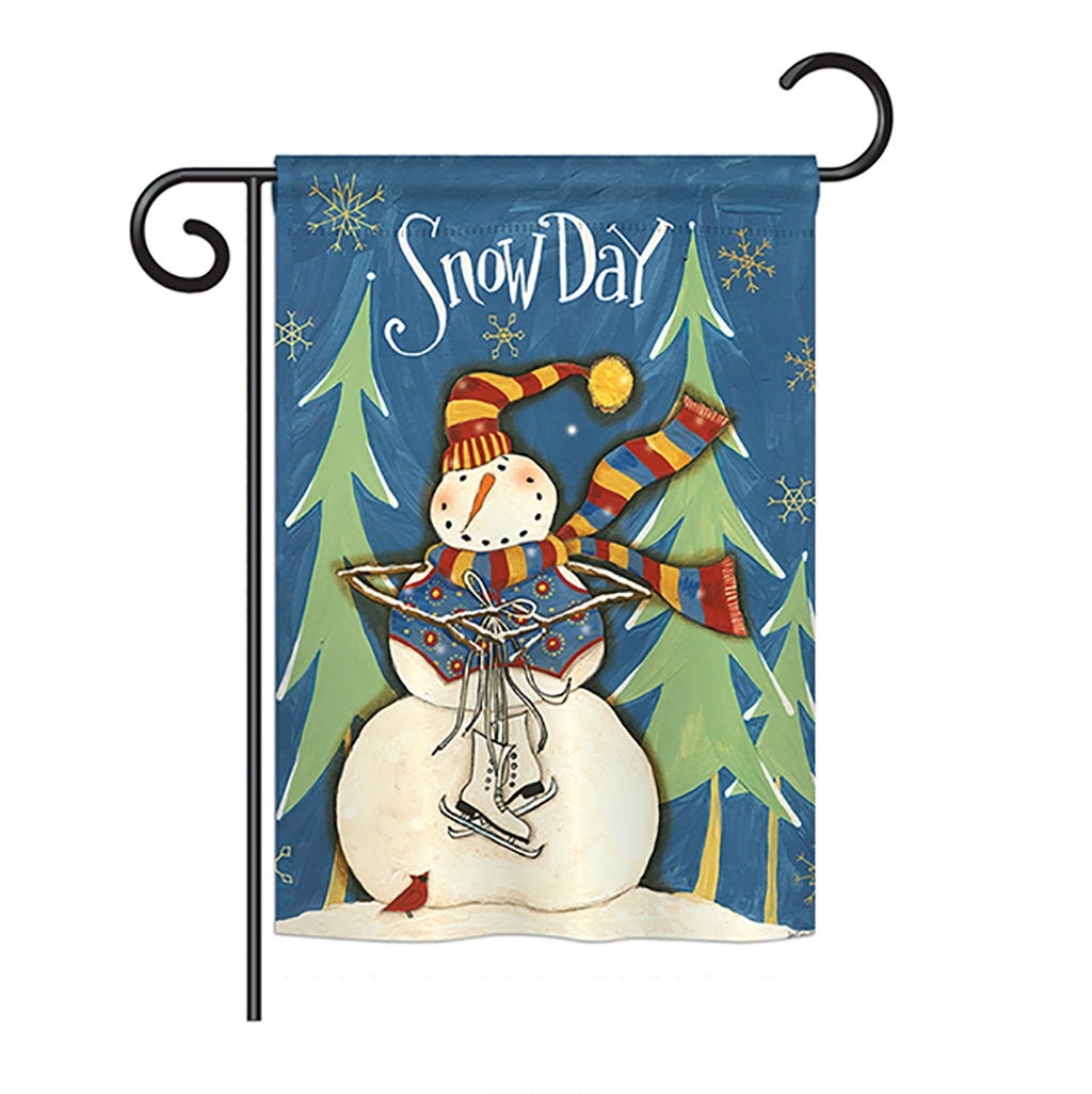 Winter Snow Day Garden Flag