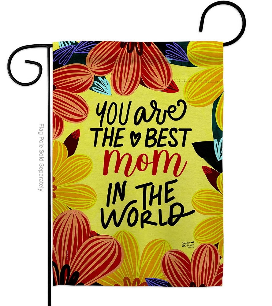 World Best Mom Garden Flag