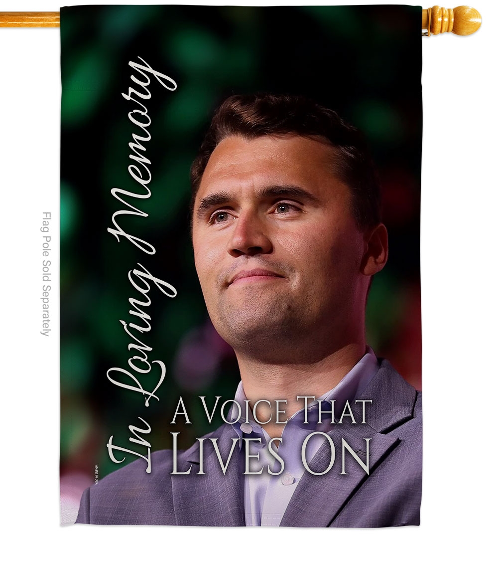 In Loving Memory Charlie Kirk House Flag