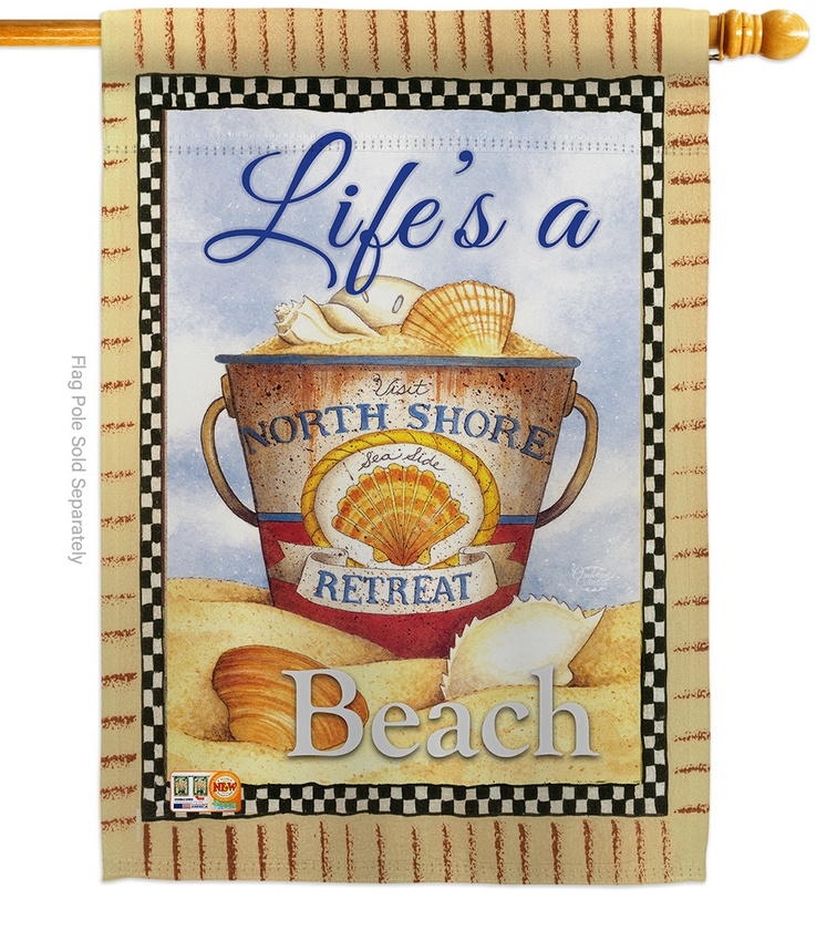 Summer Life\'s A Beach House Flag