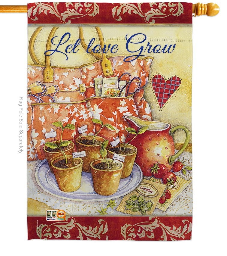Let Love Grow House Flag