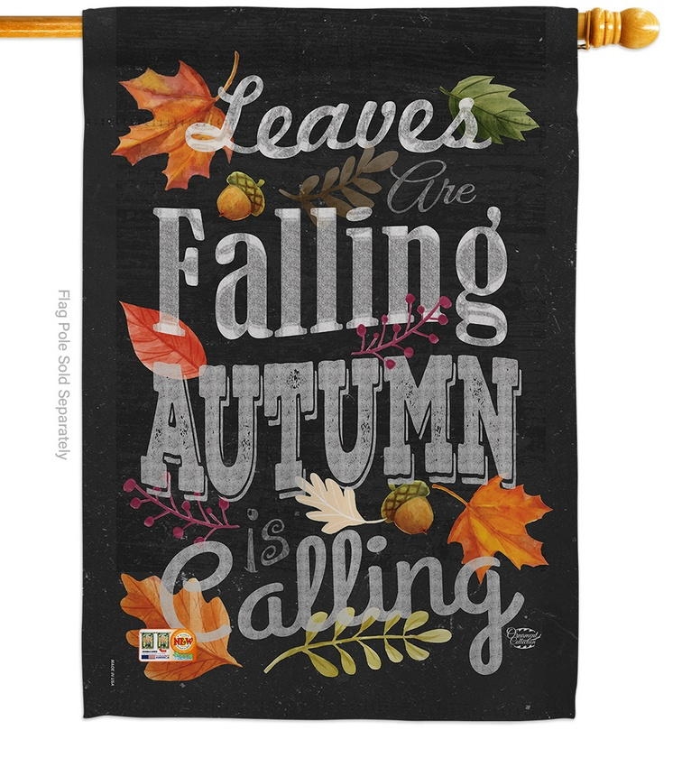 Autumn Is Calling Fall House Flag