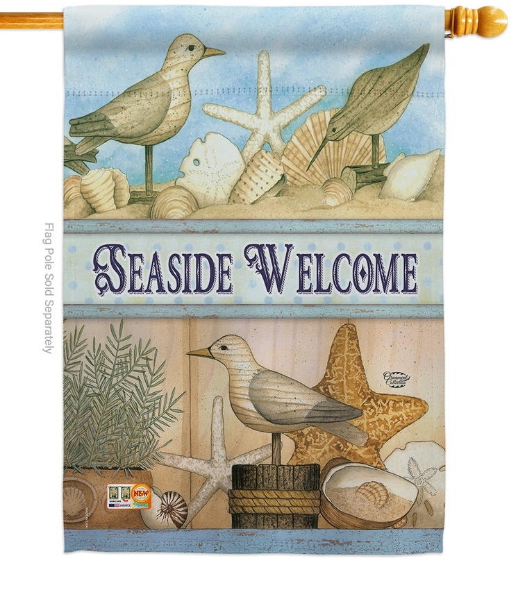 Welcome Seaside House Flag