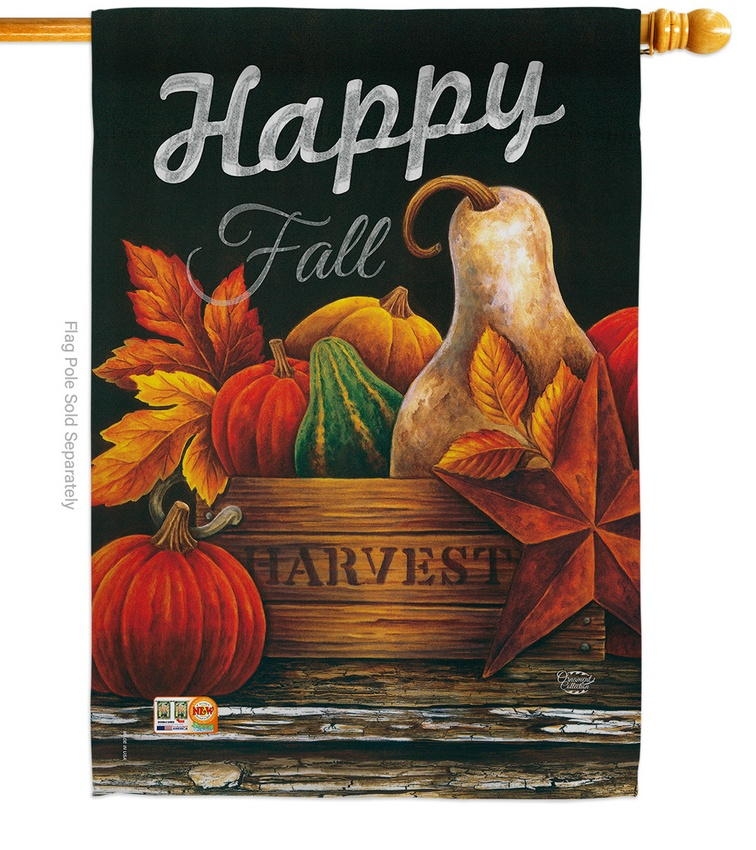 Autumn Happy Fall House Flag