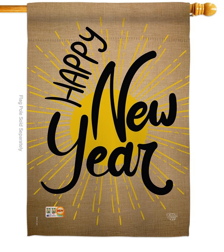 Happy New Year Decorative House Flag