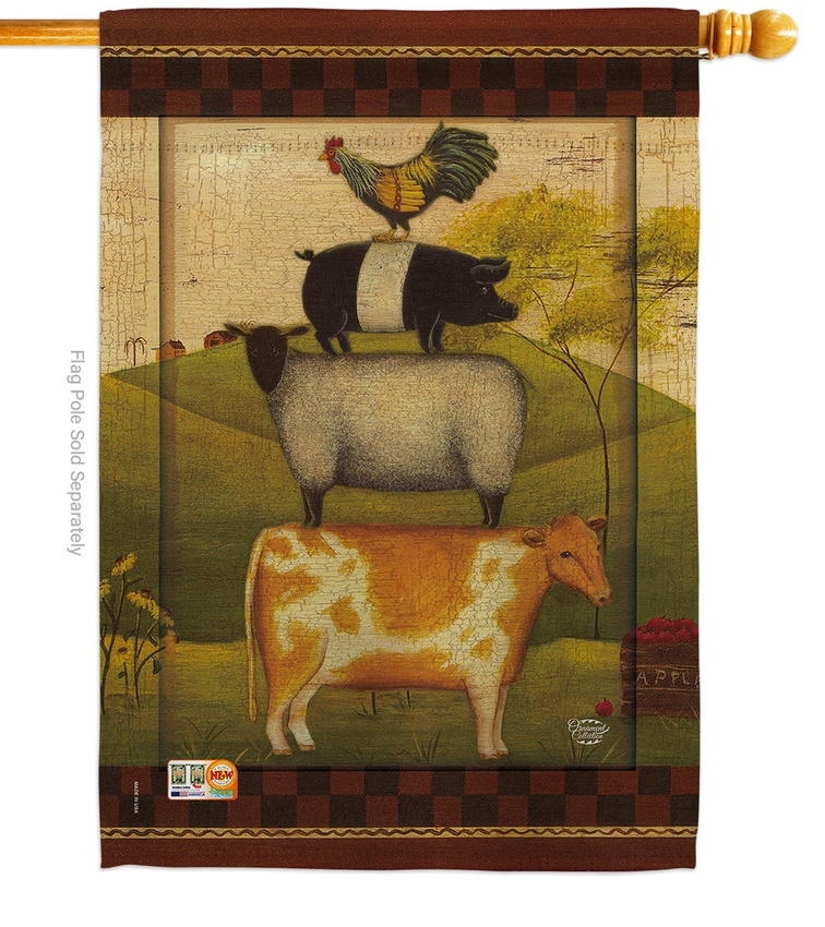 Farm Friends Decorative House Flag