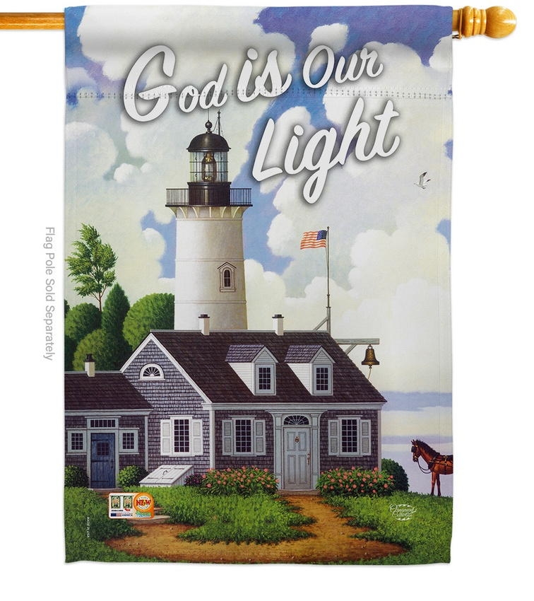 God Is Our Light House Flag