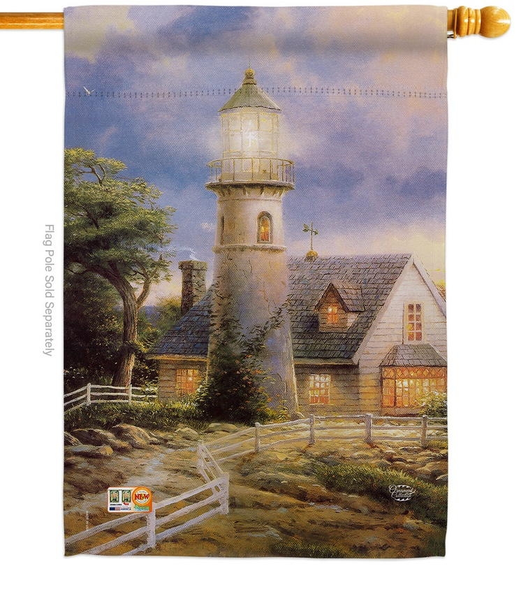 Warm Lighthouse House Flag