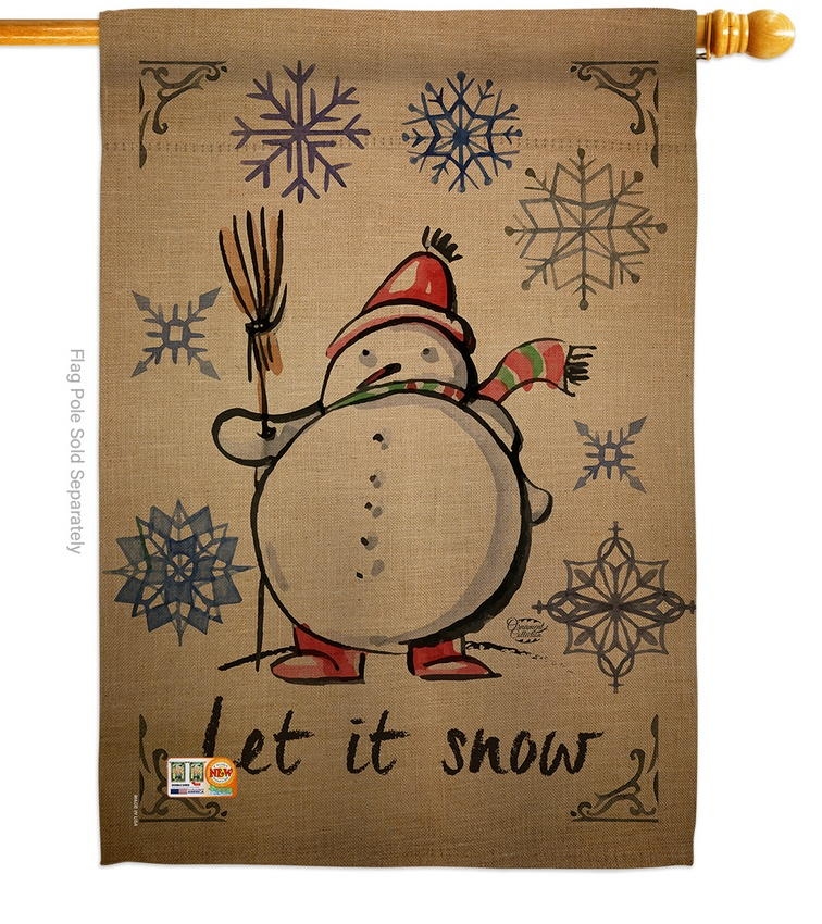 Winter Let It Snow Decorative House Flag