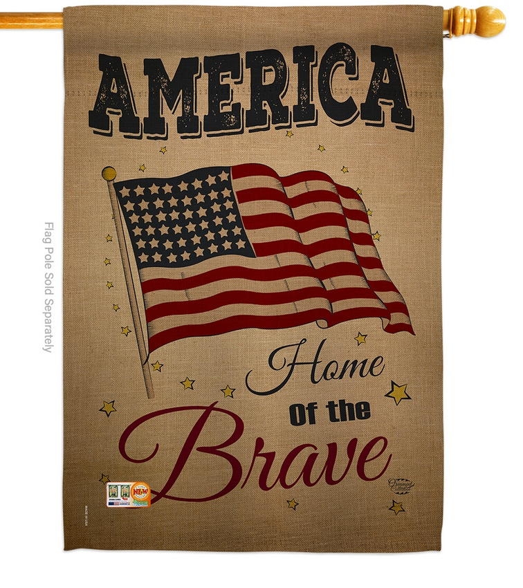 America Home Of The Brave House Flag