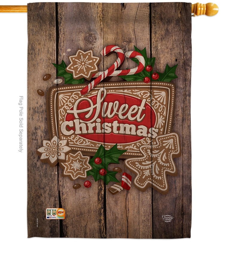 Winter Sweet Christmas House Flag