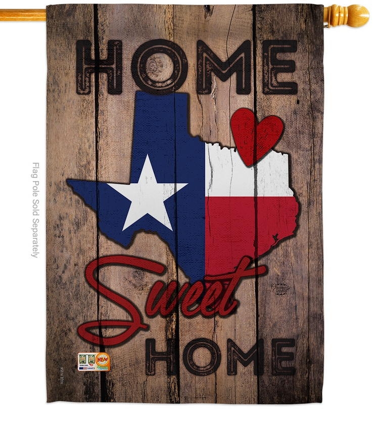 State Texas Home Sweet House Flag