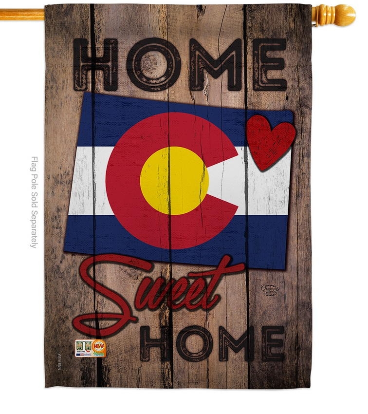 State Colorado Home Sweet House Flag