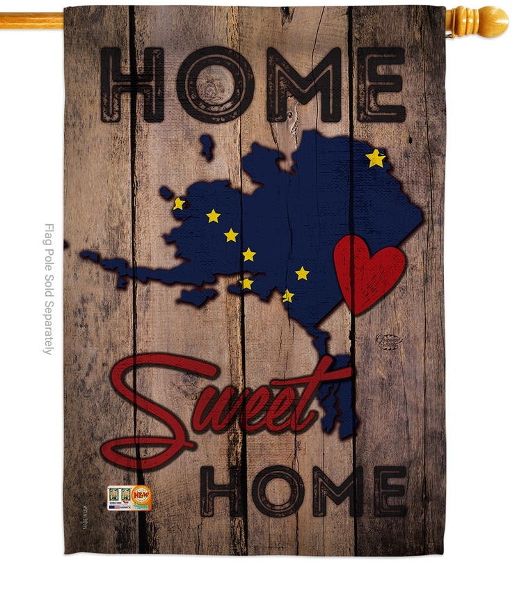 State Alaska Home Sweet House Flag