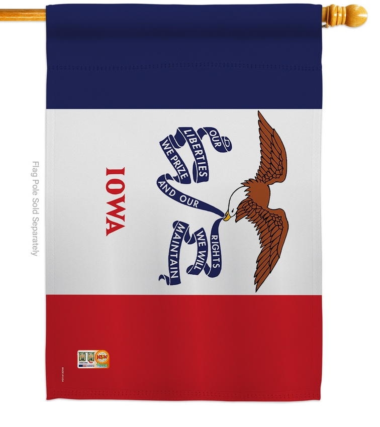 Iowa Decorative House Flag