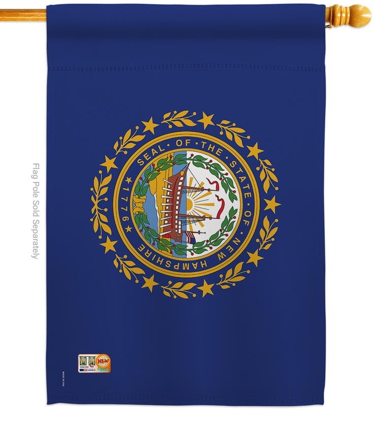 New Hampshire Decorative House Flag