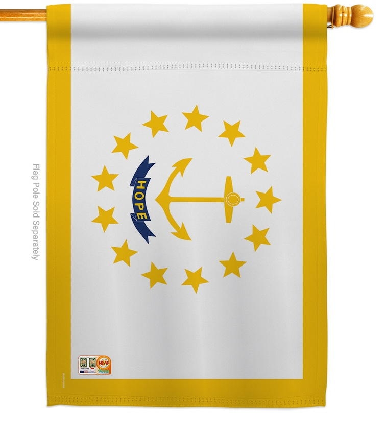 Rhode Island Decorative House Flag