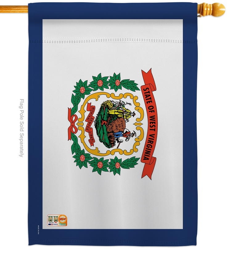 West Virginia Decorative House Flag