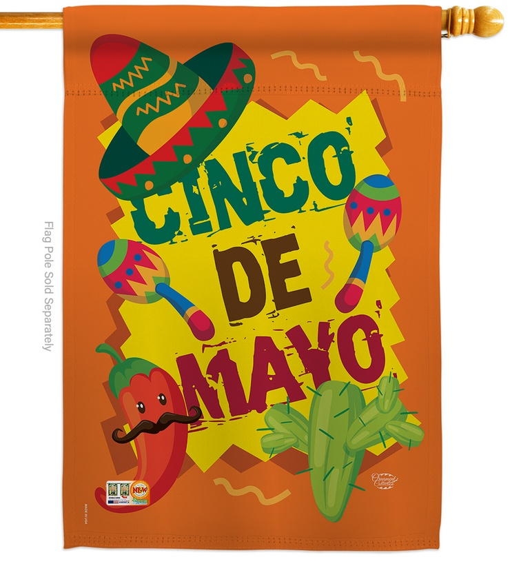 Cinco de Mayo Decorative House Flag