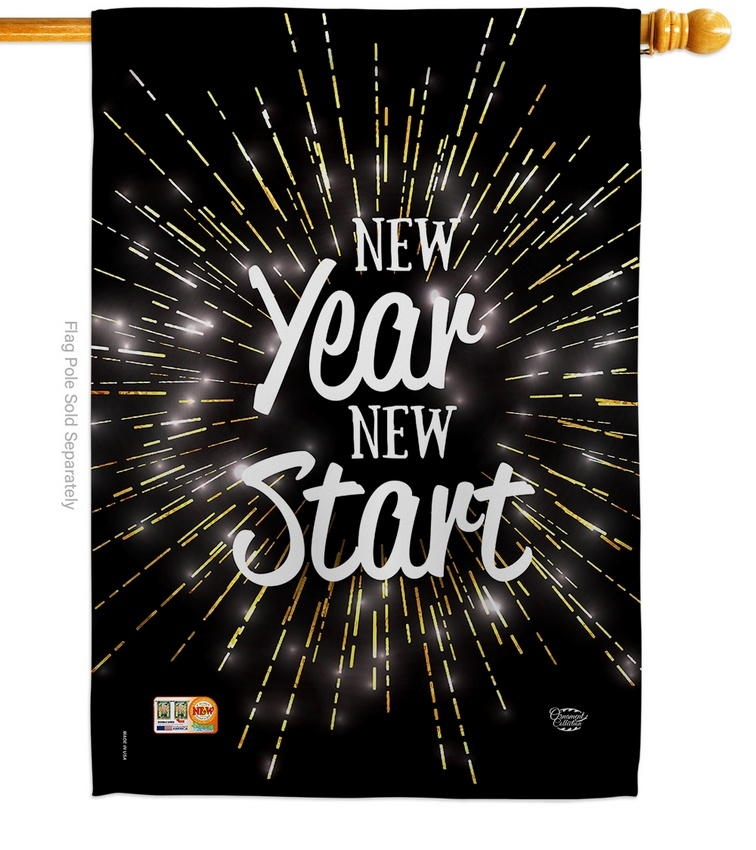 New Year Start House Flag