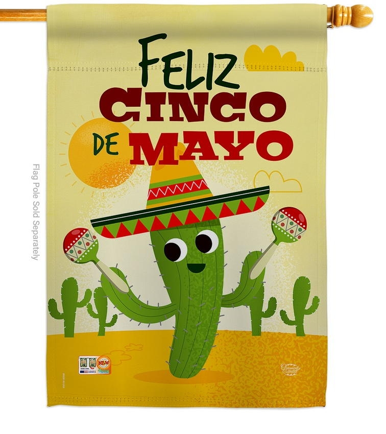 Feliz Cinco de Mayo House Flag