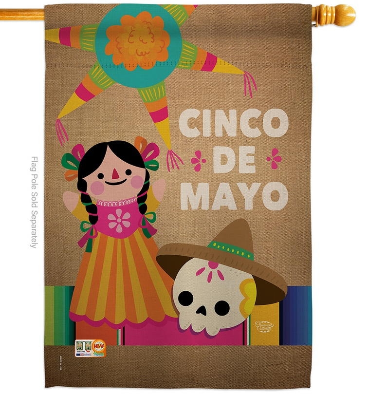 Cinco de Mayo Day House Flag