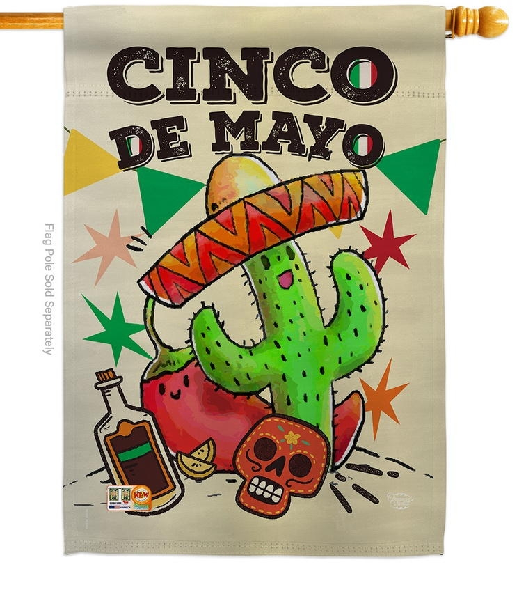 El Cinco de Mayo House Flag